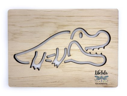 Šablóna na kreslenie Austrália -  Krokodíl (Veľkosť šablóna Veľký formát (cca. A4))