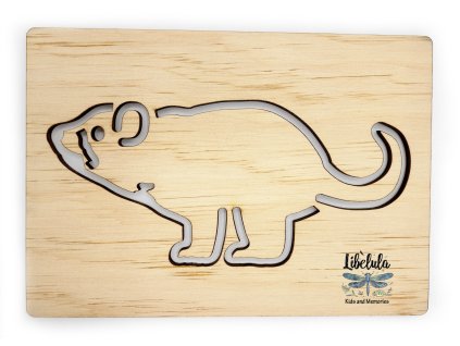 Šablóna na kreslenie Austrália -  Diabol tasmánsky (Veľkosť šablóna Veľký formát (cca. A4))