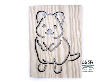 Šablóna na kreslenie Austrália -  Quokka (Veľkosť šablóna Veľký formát (cca. A4))