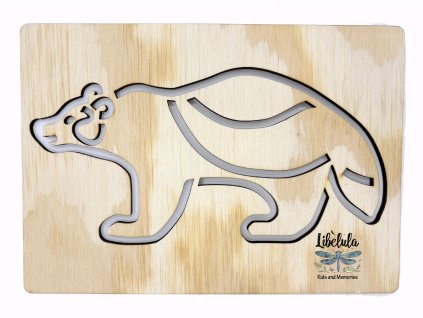 Šablóna na kreslenie Lesné zvieratá - Rosomák (Veľkosť šablóna Veľký formát (cca. A4))