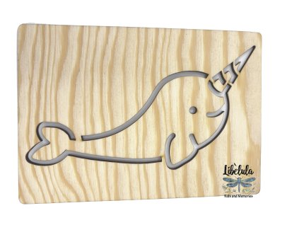 Šablóna na kreslenie Oceán - Narval (Veľkosť šablóna Veľký formát (cca. A4))