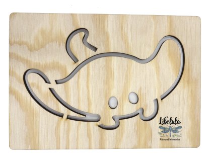 Šablóna na kreslenie Oceán - Raja (Veľkosť šablóna Veľký formát (cca. A4))