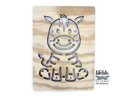Šablóna na kreslenie Safari - Zebra (Veľkosť šablóna Veľký formát (cca. A4))