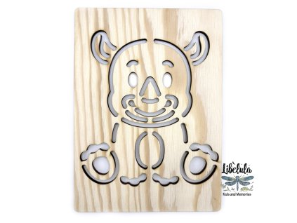 Šablóna na kreslenie Safari -Nosorožec (Veľkosť šablóna Veľký formát (cca. A4))