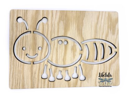 Šablóna na kreslenie Chrobáčiky, slimáčiky a červíky -Mravček (Veľkosť šablóna Malý formát (cca. 20 cm))