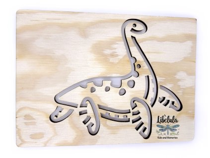 Šablóna na kreslenie Dinosauri - Plesiosaurus (Veľkosť šablóna Veľký formát (cca. A4))