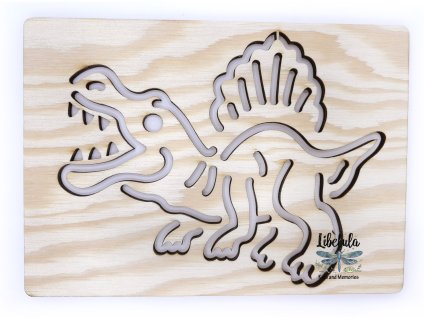 Šablóna na kreslenie Dinosauri - Spinosaurus (Veľkosť šablóna Veľký formát (cca. A4))