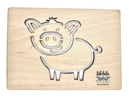 Šablóna na kreslenie - Farma - Prasiatko (Veľkosť šablóna Veľký formát (cca. A4))
