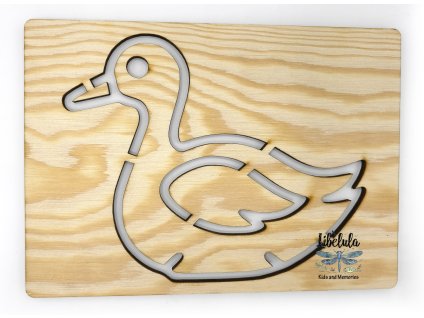 Šablóna na kreslenie - Vtáky - Labuť (Veľkosť šablóna Veľký formát (cca. A4))