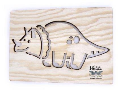Šablóna na kreslenie Dinosauri - Triceratops (Veľkosť šablóna Veľký formát (cca. A4))