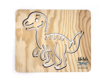 Šablóna na kreslenie Dinosauri - Velociraptor (Veľkosť šablóna Veľký formát (cca. A4))