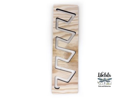 MIDI grafomotoricke šablóny (cca 20 cm) - Zubatá cik-cak