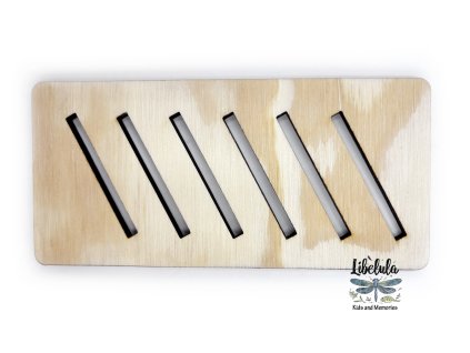MINI grafomotoricke šablóny (cca 15 cm) - Šikmé pásiky