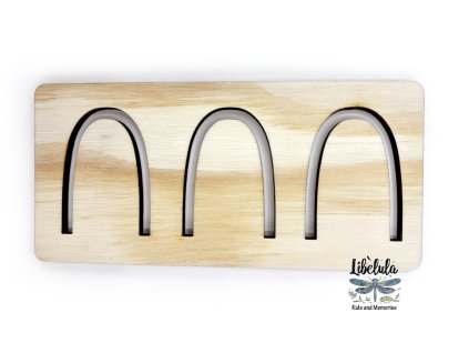 MINI grafomotoricke šablóny (cca 15 cm) - Veľké oblúky