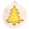 Drevená vianočná ozdoba s vianočným motívom 2 (Farba Žltá)