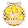 Drevená vianočná ozdoba s vianočným motívom 26 (Farba Žltá)