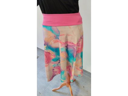 Sukně pulkolová, +-65cm, náplet, bavlněný úplet, 3042001