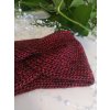 Pletená čelenka červená