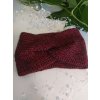 Pletená čelenka červená
