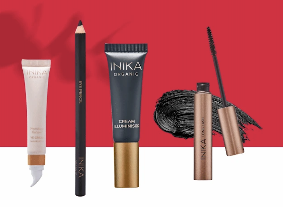 INIKA Organic dárky k nákupu — oční krém, tužka na oči, Cream Illuminisor a Long Lash řasenka