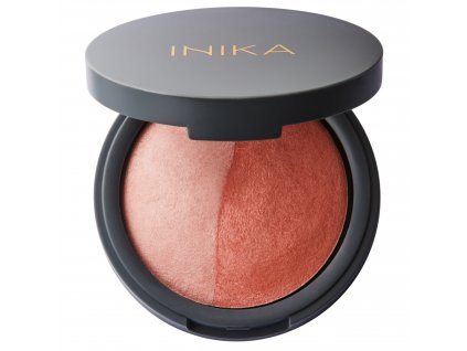 Baked Blush Duo Burnt Peach open by Inika Organicy