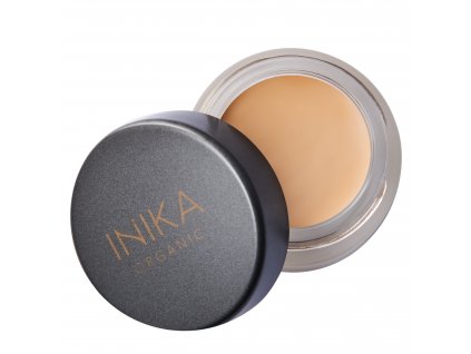 Full Coverage Concealer Shell front lid off by Inika Organic