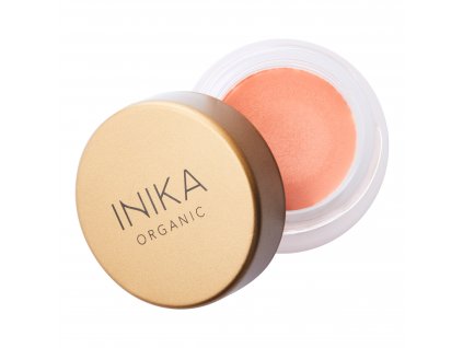 Lip and Cheek Cream Morning front lid off by Inika Organic