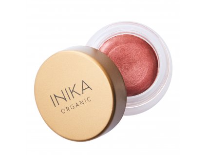 Lip and Cheek Cream Petals front lid off by Inika Organic