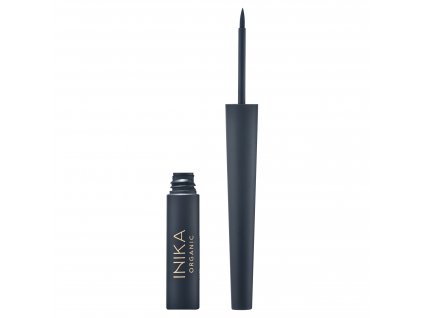 Liquid Eyeliner Black open by Inika Organic