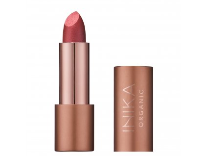 Lipstick Auburn front lid off by Inika Organic