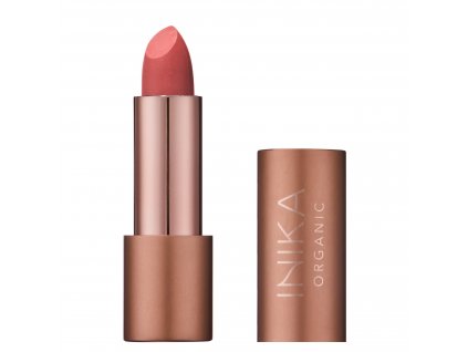 Lipstick Poppy front lid off by Inika Organic