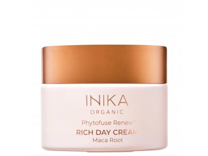 Phytofuse Renew TM Rich Day Cream front lid on by Inika Organic