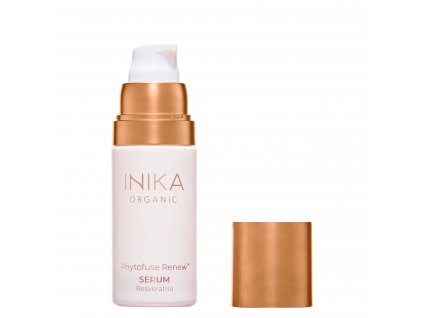 Phytofuse Renew TM Serum front lid off by Inika Organic