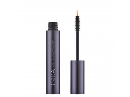 Lash and Brow Serum front lid off by Inika Organic