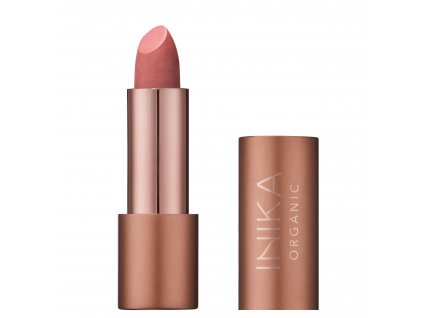 Lipstick Spring Bloom front lid off by Inika Organic