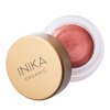 Lip and Cheek Cream Petals front lid off by Inika Organic