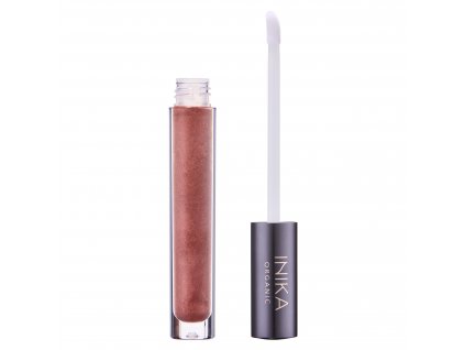 Lip Gloss Cinnamon front lid off by Inika Organic