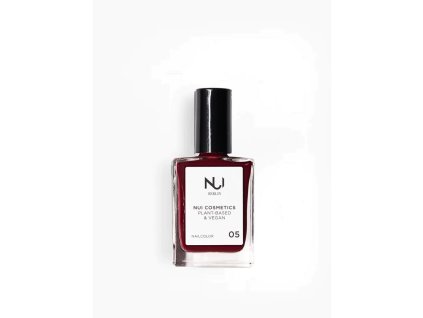 NUI Cosmetics Prírodný lak na nechty 05 DARK RED 14 ml