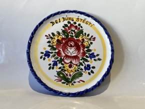 Dekorační talíř na stěnu s ručním malováním