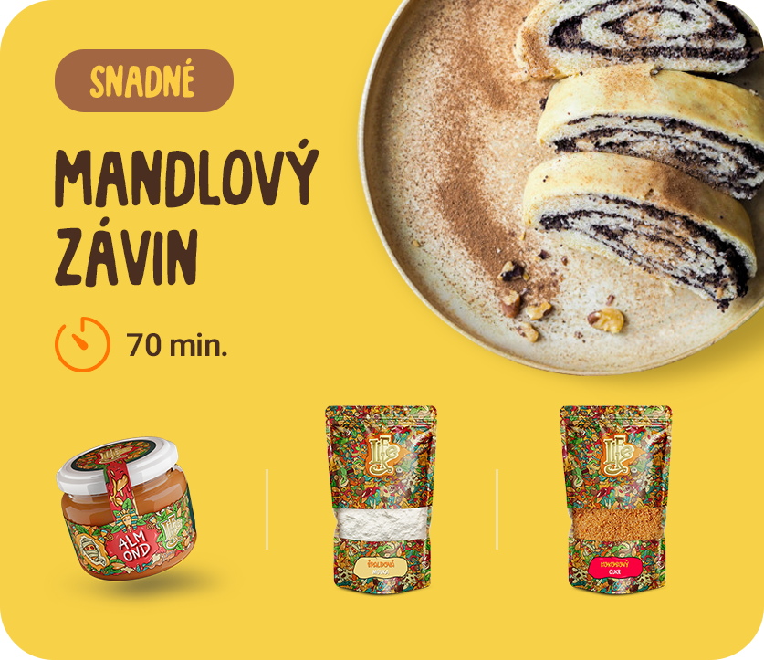 Makovo mandlový závin