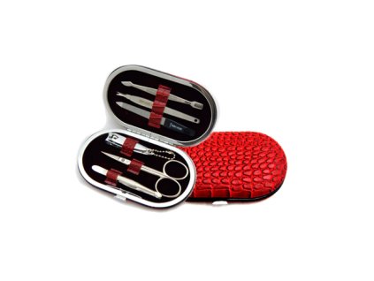 vyr 1457 202 MAGNUM red manikurni set pouzdro imitaci krokodyli kuzi 6 dilny www lifemine cz
