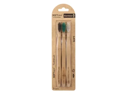 ZUBNÍ KARTÁČKY Bamboo SOFT 3 ks