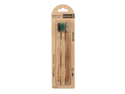 ZUBNÍ KARTÁČKY Bamboo MEDIUM 3 ks