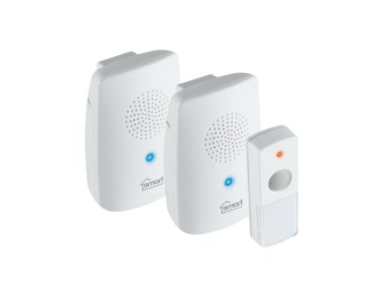 set bezdrotoveho zvonceka 2 zvonceky 1 tlacidlo 100 m stipec na opasok dbs 1001dc