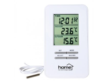 vonkajsi vnutorny teplomer po drote s hodinami hc 12