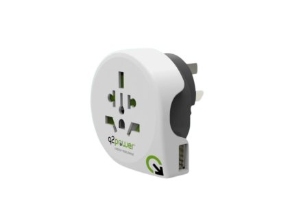 q2 power cestovny adapter world to australia usb 1100170