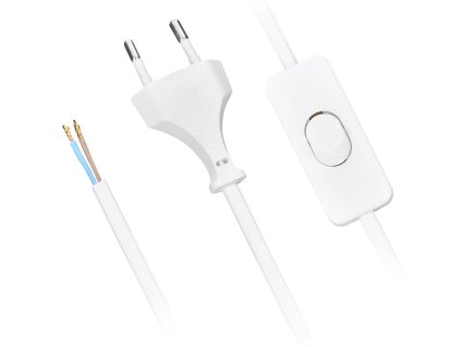 solight flexo snura 2m 2 x 075mm2 biela plocha vypinac