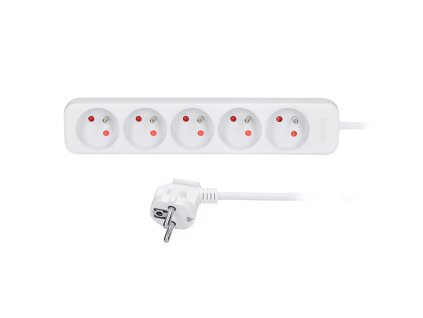 solight predlzovaci privod 5 zasuviek biely 3m