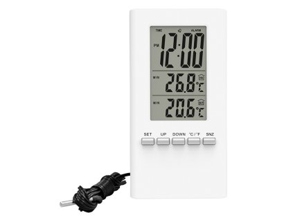 solight teplomer teplota velky displej datum cas biely