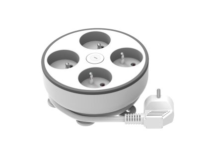 solight 4z predlzovaci privod 2m 3 x 1mm2 biely vypinac